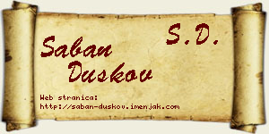 Šaban Duškov vizit kartica
